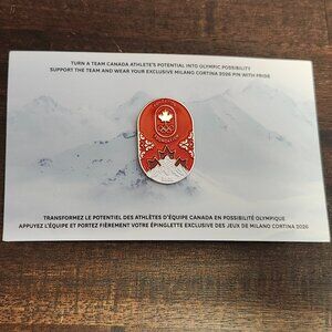 TEAM CANADA 2026 Milano Cortina PIN Petro Canada Olympic Pin On Backer Card BNWT